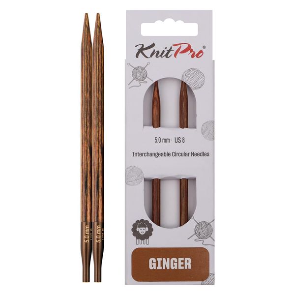 KnitPro Ginger Interchangeable Circular Needles 5" (13cm) | 5.00mm