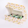 evelay Easter Cupcake Boxes 6 Hole Muffin Treat Box With Window & Insert Multi Pack
