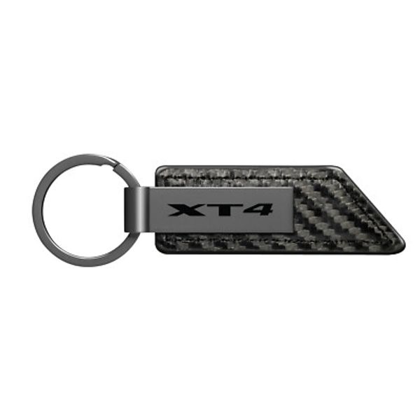 Cadillac XT4 Carbon Fiber Texture Strap Black Bar Key Chain