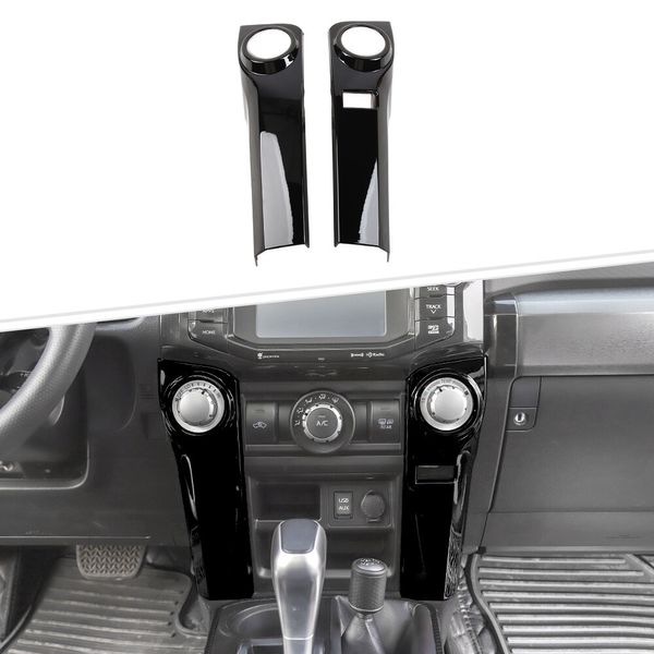 2x Black Air Conditioner Control Panel Dash AC Vent Cover Trim For 4runner 2010+