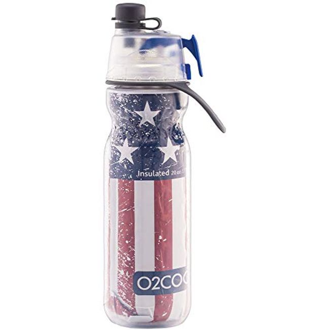 O2 COOL ArcticSqueeze Mist 'N Sip 20 oz Soccer Water Bottle