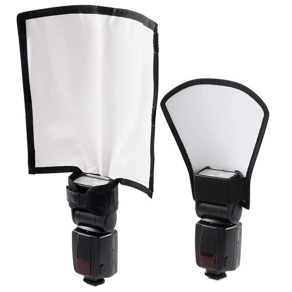 2 x Flash Diffuser Reflector Flash Softbox Flash Diffuser Reflector Speedlite Portable Round Softbox Speedlite Universal Flash Diffuser Flash Universal Portable Flash Diffuser for Photography