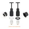 sourcing map E14 Light Socket Rings Metal Lamp Shade Holder Ring Replacement with Removal Tool Black White 1 Set/9pcs