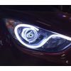 LED Dynamic Pupil Devil Eyes Remote Control Projector Lens Headlight 33 Modes 2X