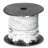 1 Roll Sequin String, 100 Yard Sequin String 6mm Decorative Accessory for Cloth Shoe Plastic Resin Sequin Line (Silver)