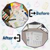 CHPL A4 Plastic Wallets [ 60 PCS] | Translucent Stud Wallet | Document Wallets | Carry Popper Folders with Button for School, Office Home | Clear |