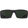 Spy Optic Men's General Rectangular Sunglasses, Soft Matte Black/Happy Gray/Green, 60 mm
