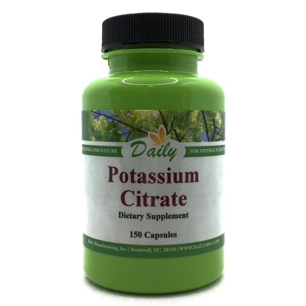 Daily Manufacturing Potassium Citrate, 150 Vegetarian Capsules