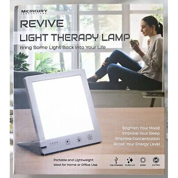 LIGHT THERAPY LAMP Merkury Innovations Revive SEASONAL AFFECTIVE Depression Help