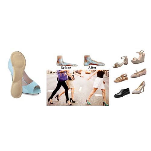 Slim Gel Insoles Arch Support Party Feet for Ladies Shoes/High Heels (Cream)…
