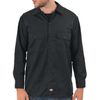 Dickies mens Long-sleeve work utility button down shirts, Black, X-Large US