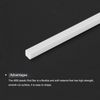 sourcing map 10Pcs ABS Plastic Rod Square Solid Bar 13/64" x 10" White Smooth Plastic Tube Rods for Handwork Model Material,DIY Sand Table,Architectural Model Making
