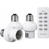DEWENWILS Remote Control Bulb Socket Wireless Light Switch 3 Sockets 1 Remote