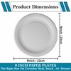 M1SS 50 Paper Plates - 9inch Disposable Party Plates