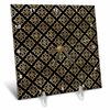 3dRose 6x6 Desk Clock - Chic Image of Gold Celtic Knots Pattern Patterns