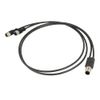 756-5516/040-010 | SENSOR/ACTUATOR CABLE ASSEMBLY, 2XM12 SOCKETS TO M12 PLUG, STRAIGHT, A CODED, 4-POLE, LENGTH: 1 M
