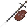 King Solomon Sword w/Star of David with Display Plaque (Silver Handle)