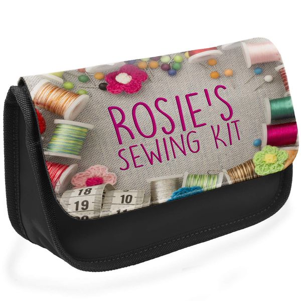 Personalised Vintage Sewing KIT Pencil Case KS178