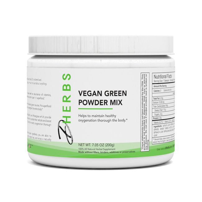 Dherbs Vegan Greens Powder Mix, 7 Oz.