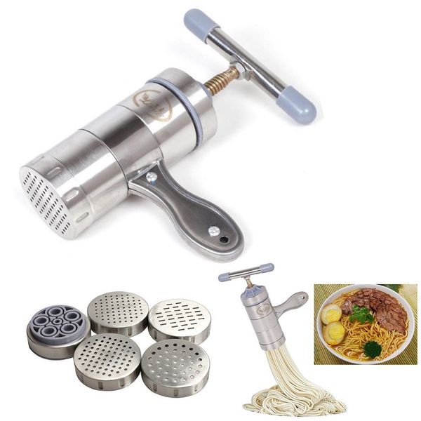 OFKPO Stainless Steel Noodle Maker Manual Noodle Press Pasta Press Machine Kitchen Tool