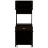 TUHOME Della 60 Kitchen Pantry Engineered Wood Pantries in  Black