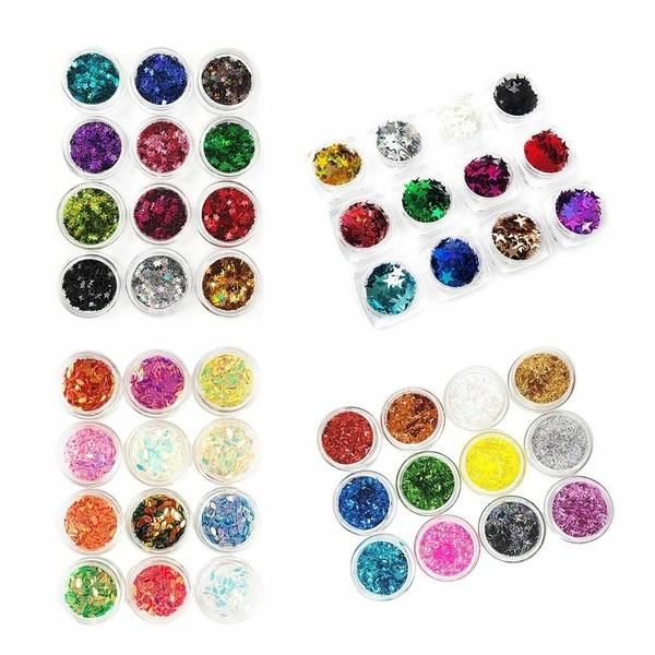 Nail Art Sparkling Glitter 12 Piece Set Collection 2 7 (W8ECACD)