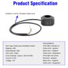 Motorcycle Handlebar Switch, Waterproof 22mm 7/8in Handlebar Switch Control Motorcycle Handlebar Light Switch Push Button on off Switch with White LED Indicator