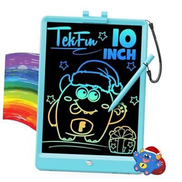 LCD Writing Tablet Doodle Board, 10inch Colorful Drawing 7"W x 9.8"H Blue