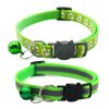 Hepplly 2-Pack Cat Collars Quick Release Reflective Kitten Collar with Bell (Light Green)