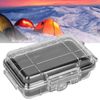 Mini Storage Container Survival Box Case Waterproof Shockproof Pressure Proof Outdoor Organization Storage Tool (Transparent, Small)