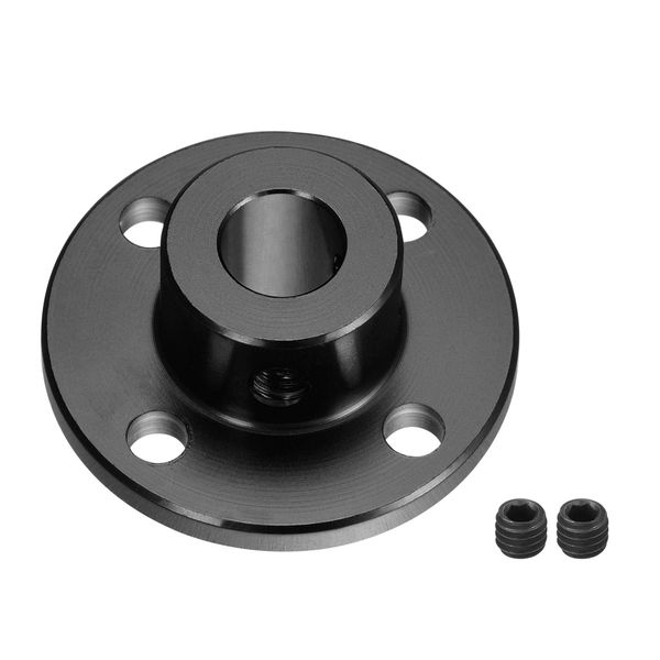 sourcing map ID 8 mm H13xD10 Flange Coupling Motor Guide Shaft Coupling Motor Plug Black