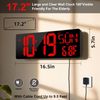 Large Digital Wall Clock with Remote Control 17.2" LED Large Display Timer with