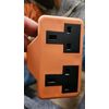 Heavy Duty Electrical Re-Wireable Rubber Block Extension Socket - Orange (double socket)