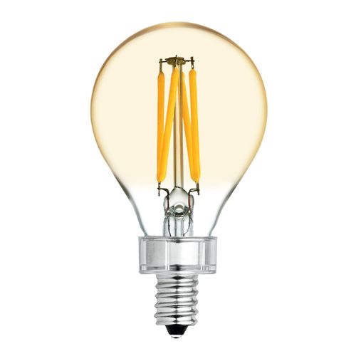 GE Vintage Style LED Light Bulbs, 40 Watt, Amber Finish, Small Base (2 Pack)