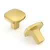 KNOKLOCK 3908 10 Pack Kitchen Cabinet Knob Brushed Gold Square Dresser Knobs Drawer Knobs Kitchen Cabinet Hardware Knobs for Dresser Drawers