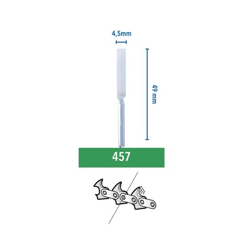 Dremel 457 Chainsaw Sharpening Grinding Stones Multipack, 3 Grinding Stones for Precise, Quick and Easy Sharpening of Chain Saw Blades (4,5 mm)
