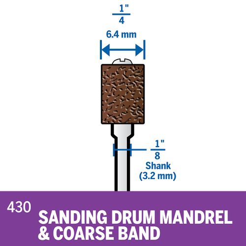 Dremel 430 1/8" drum sanding mandrel