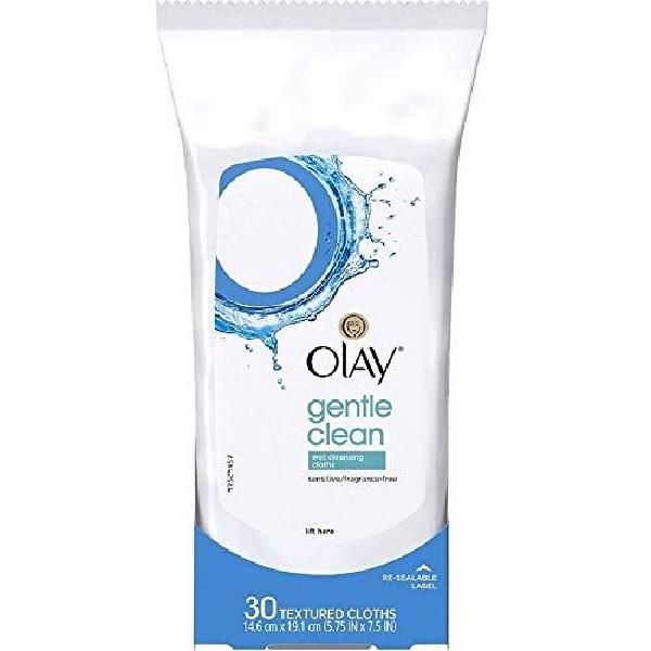 Moist Moisture OLAY Wet Cleansing Cloth Gentle Clean Sensitive/Unscented 30 Pieces (5 Pieces), Unscented, 30 Count (Pack of 5)