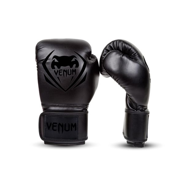 Venum Contender Boxing Gloves - Black/Black - 12-Ounce