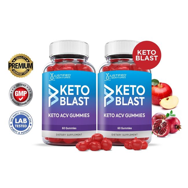 Keto Blast Gummies 1000MG Apple Cider Vinegar ACV  120 Gummys 2 Pack