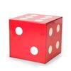 ELITE Red Dice Tin with Hinged Lid, Metal