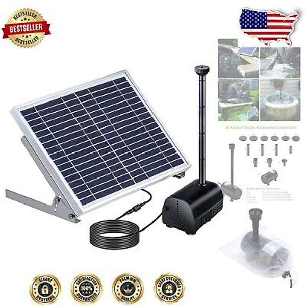 Multi-Feature 10W Solar Fountain Pump Kit for Gardens, Ponds, and Bird Baths