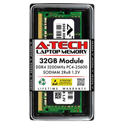 A-Tech 32GB RAM for Dell Precision 3240, 3551, 5750, 5760, 7540, 7550, 7750, M5540, M5550, M5560 | DDR4 3200MHz PC4-25600 SODIMM Non-ECC Memory Upgrade