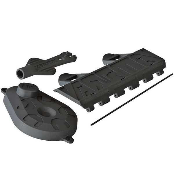 Arrma 320448 Battery Door Gear Cover/Shock Tool Voltage