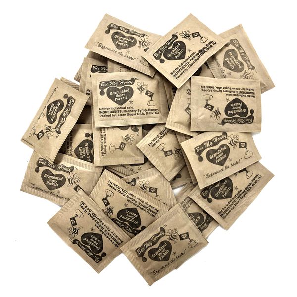 Bee My Honey Pure Granulated Honey Packets Individual Honey Crystal Packets (120)