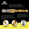 Combination Drill and Tap Bit Set,Titanium Coated Tapping Bit Tool 13pcs SAE/Metric Screw tap Drill bit for Drilling Tapping, Countersinking,with Quick Change Adapter