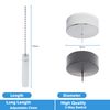 CubeTECH Bathroom Light Pull Cord and Fitting Kit - Chrome Round Light Switch (Bathroom Light Switch, Ceiling pendant light cord pull string, Black Bathroom Accessories) Bathroom accessory