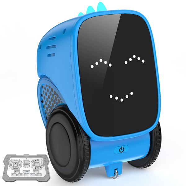 Lodmemo Robot Toys for Kids, Rechargeable Remote Control Robot Toy with Auto-Demonstration, Emo Robot with Programming, Touch Sensor, Music, Story, Kids RC Robot Gifts for Boys Girls Age 5-7 8-12