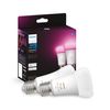 Philips Hue White and Col. Amb. E27 2 Pack 800lm + Hue Bridge