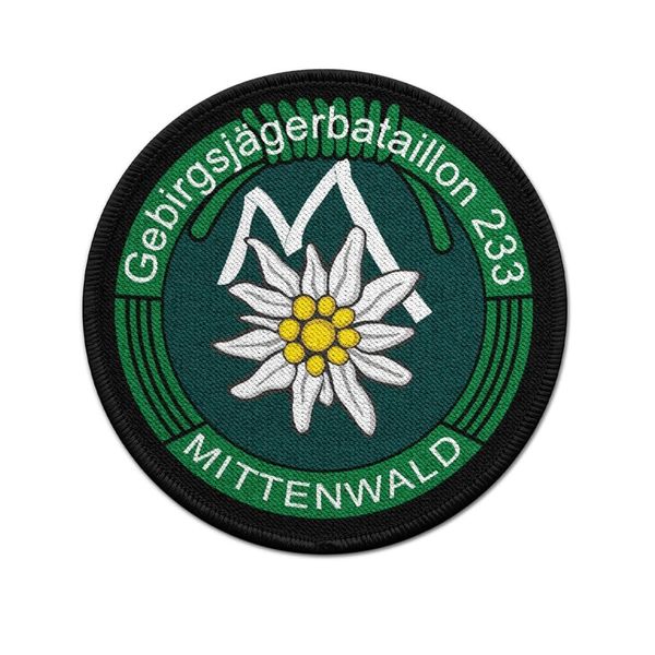 Copytec #38761 Patch Mountain Hunter Battalion 233 Mittenwald Bavaria Mountain Troop 90 mm